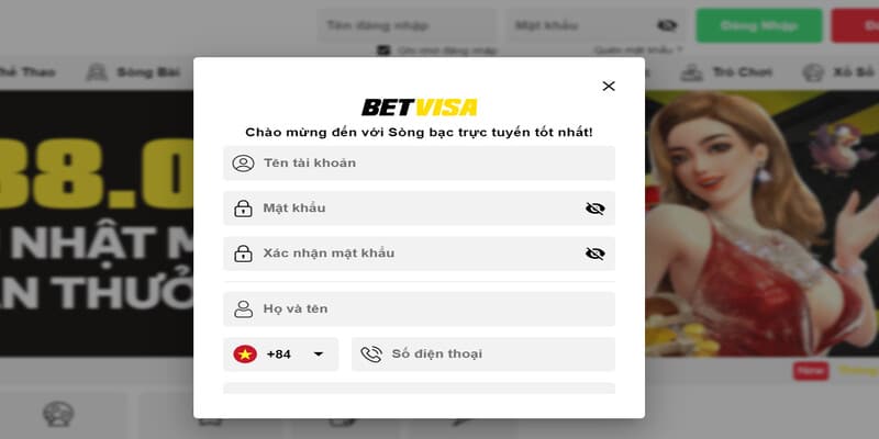 Truy cập Betvisa