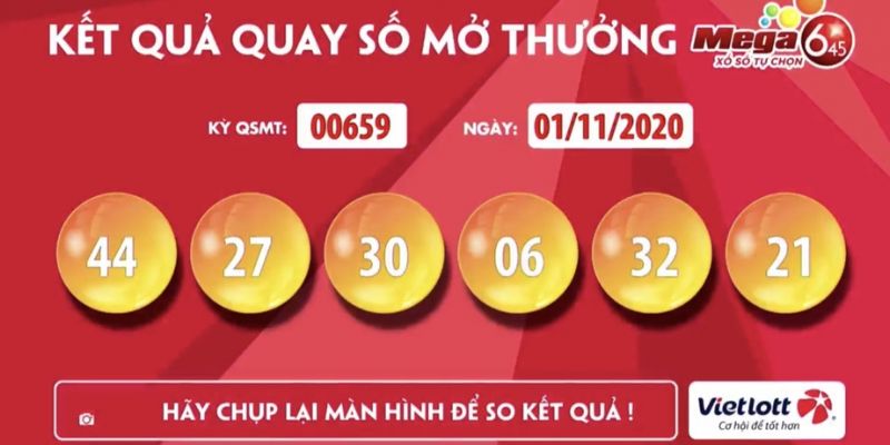 Hướng dẫn dò xổ số mega 6/45